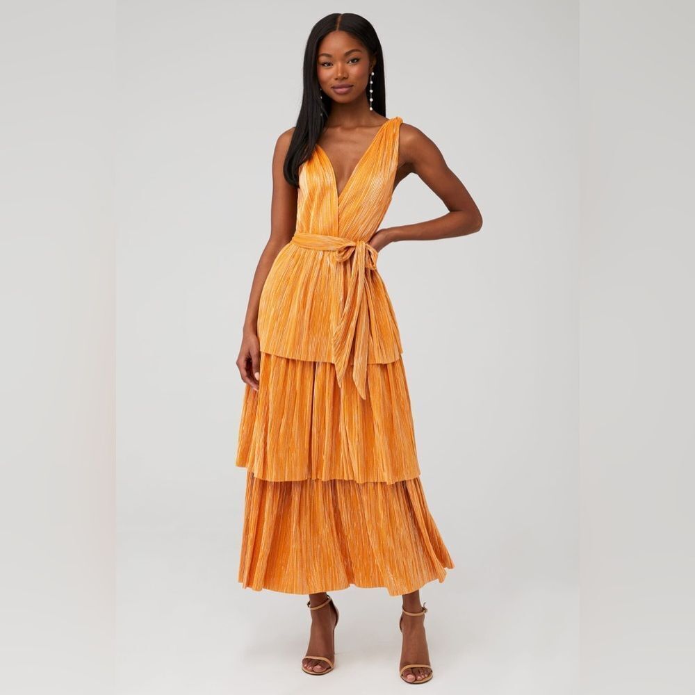Sabina Musayev Women's Alma Midi Dress In Mandarin Orange Size Xs